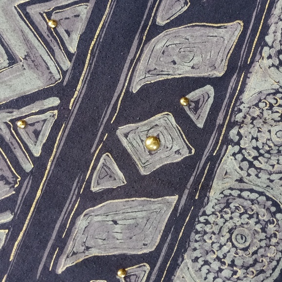 VINTAGE 90s Picadilly Fashions Triangular  Pattern T-Shirt - Picture 4 of 7